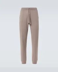 ALLUDE Pantaloni sportivi in lana e cashmere Grigio