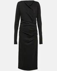 Dorothee Schumacher Abito midi drappeggiato Nero