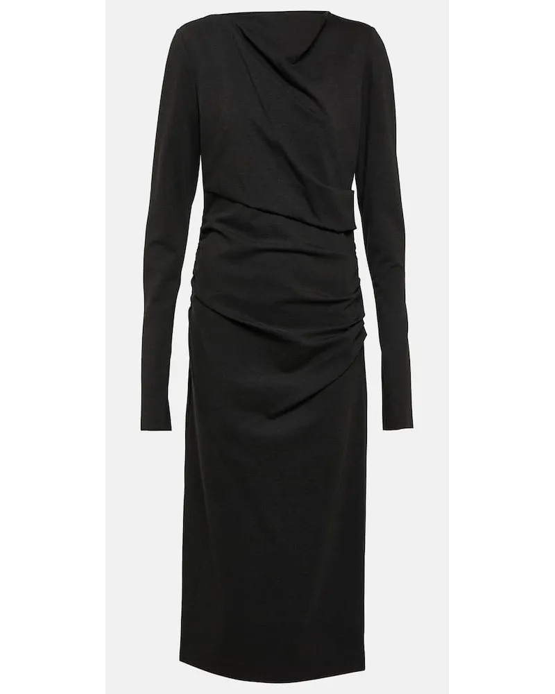 Dorothee Schumacher Abito midi drappeggiato Nero