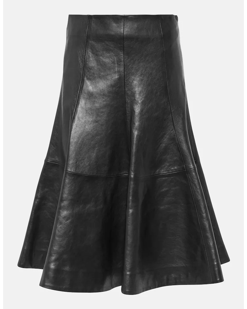 KHAITE Gonna midi The Lennox in pelle Nero