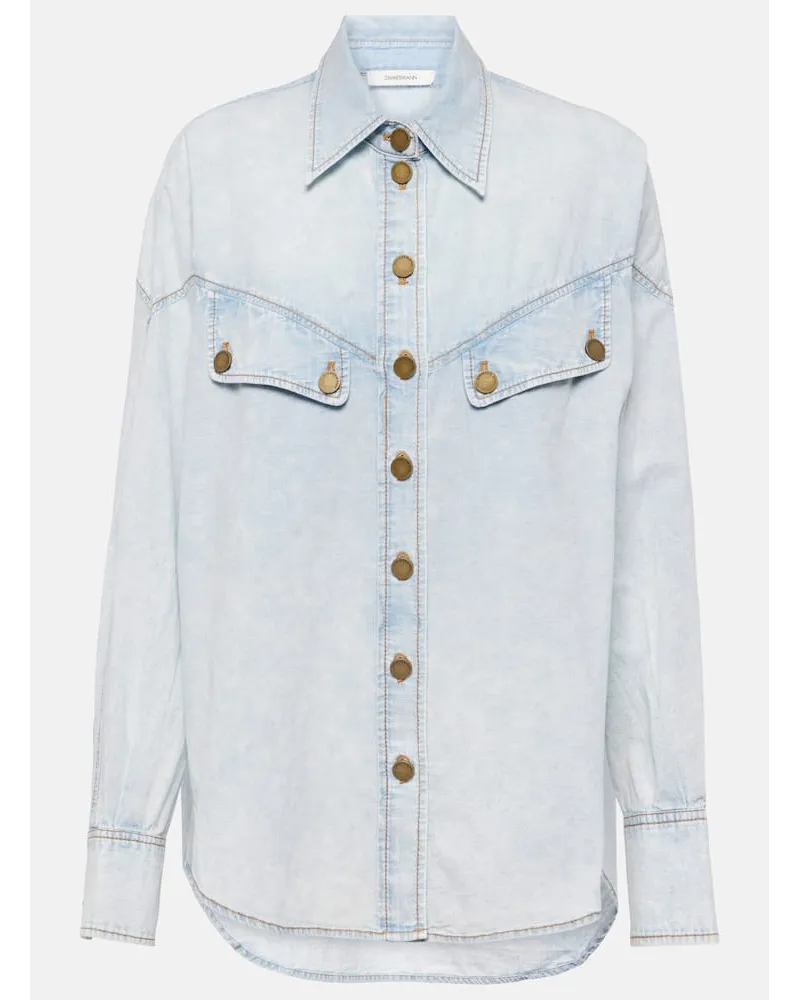 Zimmermann Camicia di jeans Blu