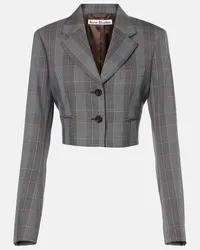 Acne Studios Blazer cropped Jaza in misto lana Grigio