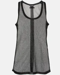 Tom Ford Tank top semitrasparente in jersey Nero