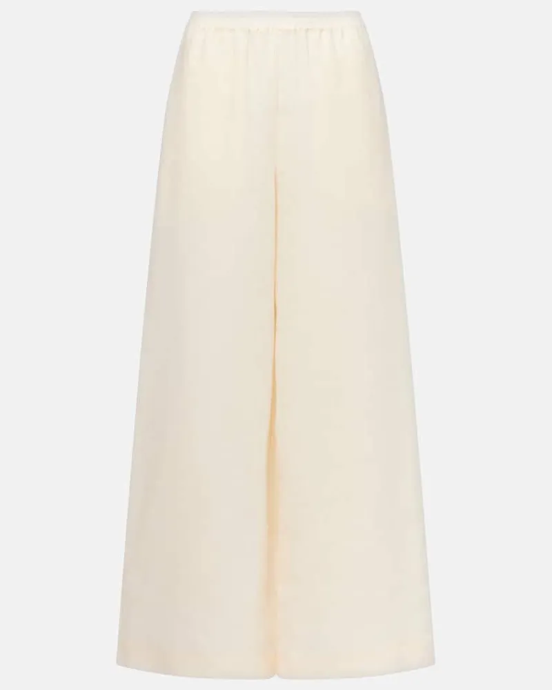 Eres Pantaloni a gamba larga Select in lino Bianco