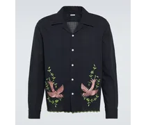 Camicia Rosefinch in lino con ricamo