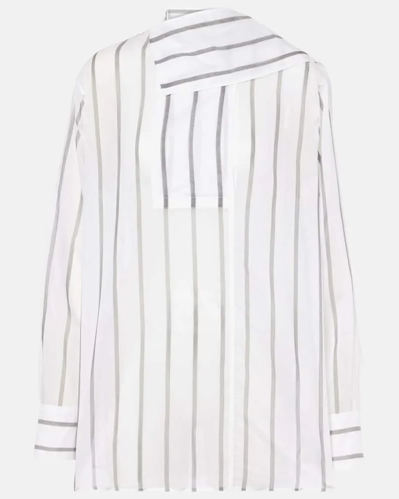 Totême Camicia in organza di cotone e seta Bianco