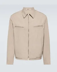 AURALEE Giacca blouson in lana Beige