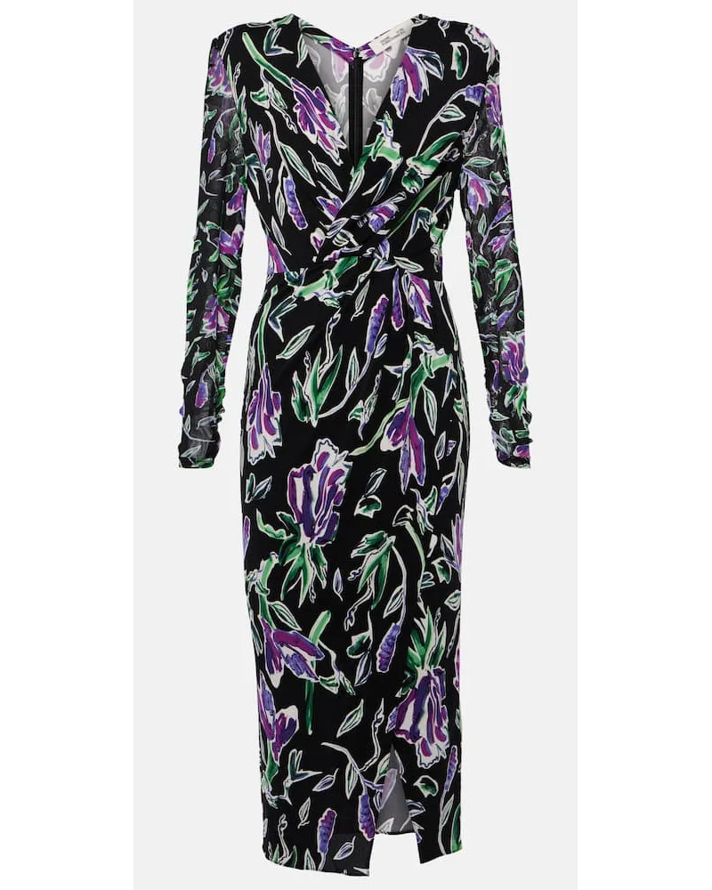 Diane von Furstenberg Abito midi Vivianne in jersey con stampa Multicolore