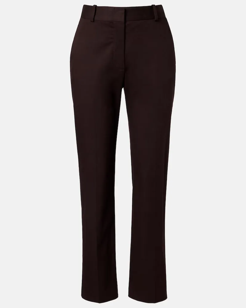 Joseph Pantaloni regular in misto cotone Marrone