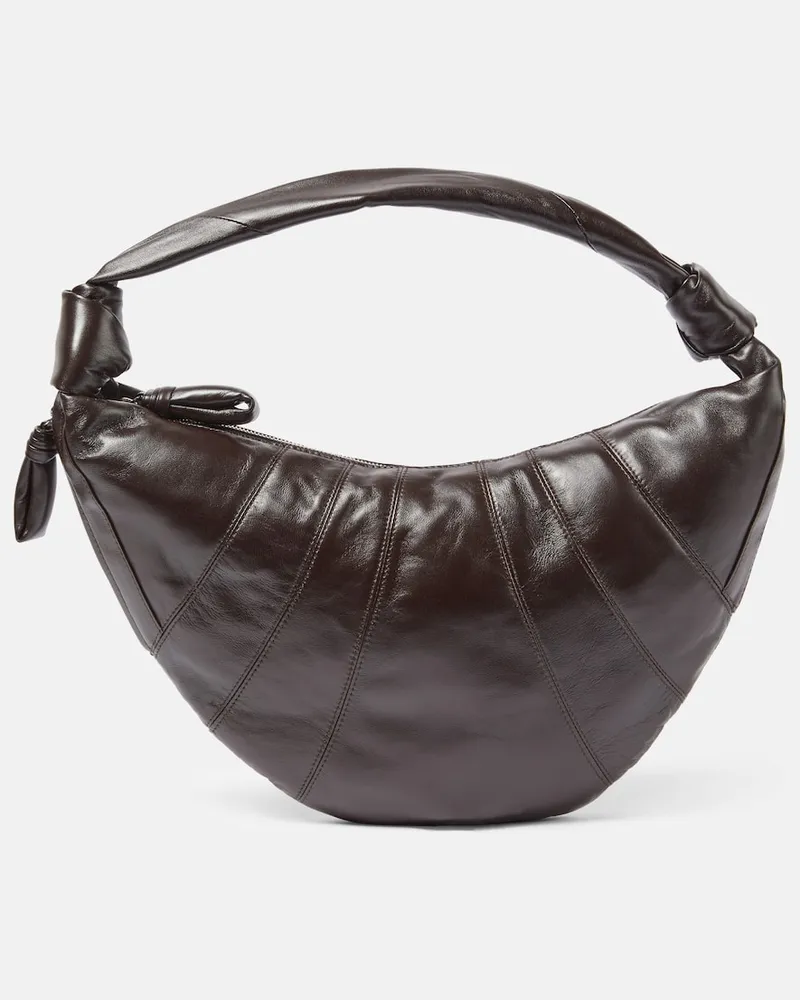 Christophe Lemaire Borsa a spalla Fortune Croissant in pelle Marrone