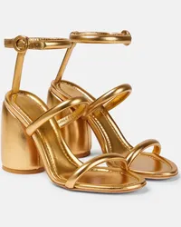 Gianvito Rossi Sandali Adrie 90 in pelle metallizzata Oro