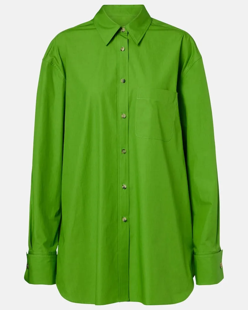 KHAITE Camicia Newton in popeline di cotone Verde