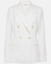 Max Mara Blazer Osanna in gabardine di lana Bianco