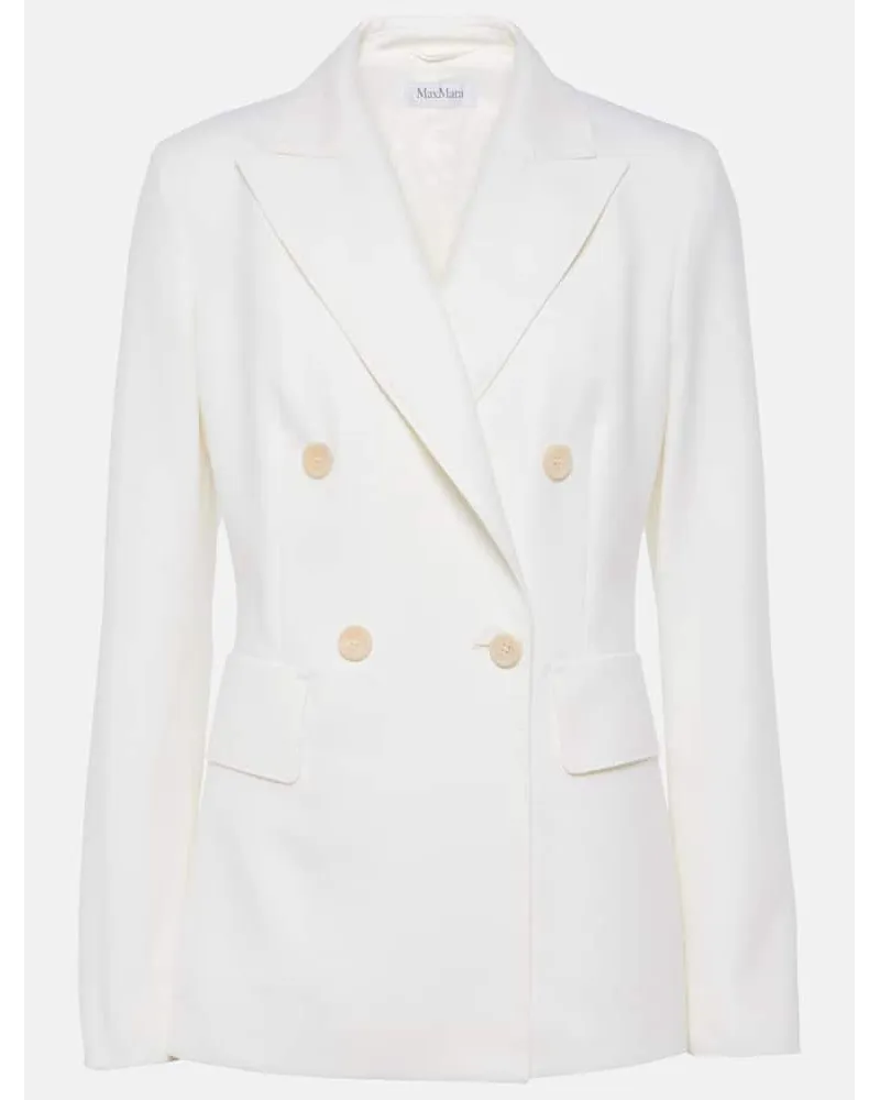 Max Mara Blazer Osanna in gabardine di lana Bianco