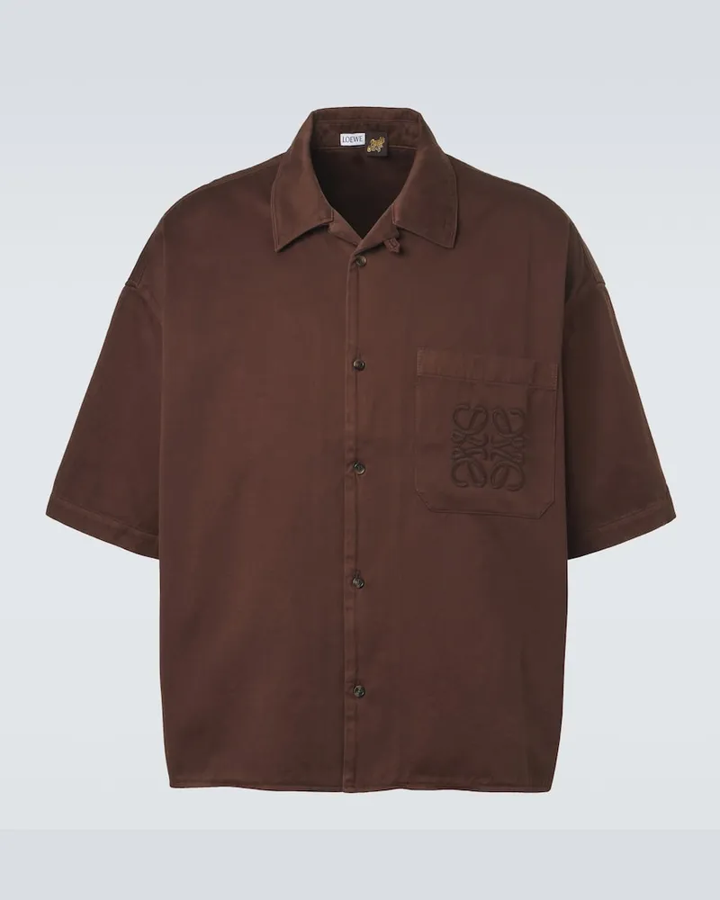 Loewe Paula's Ibiza â Camicia Anagram in cotone Marrone