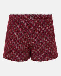 Gucci Shorts in bouclé GG a vita media Rosso