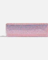 Amina Muaddi Clutch Amini Paloma con cristalli Rosa