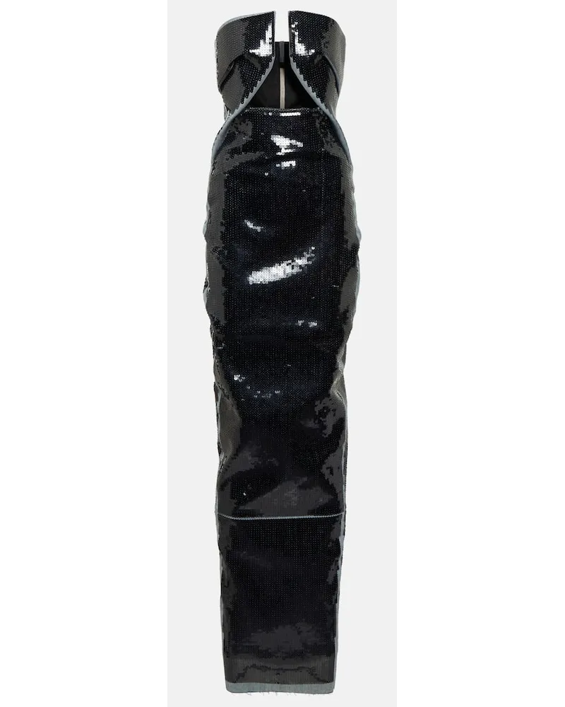 Rick Owens Abito lungo con paillettes Blu