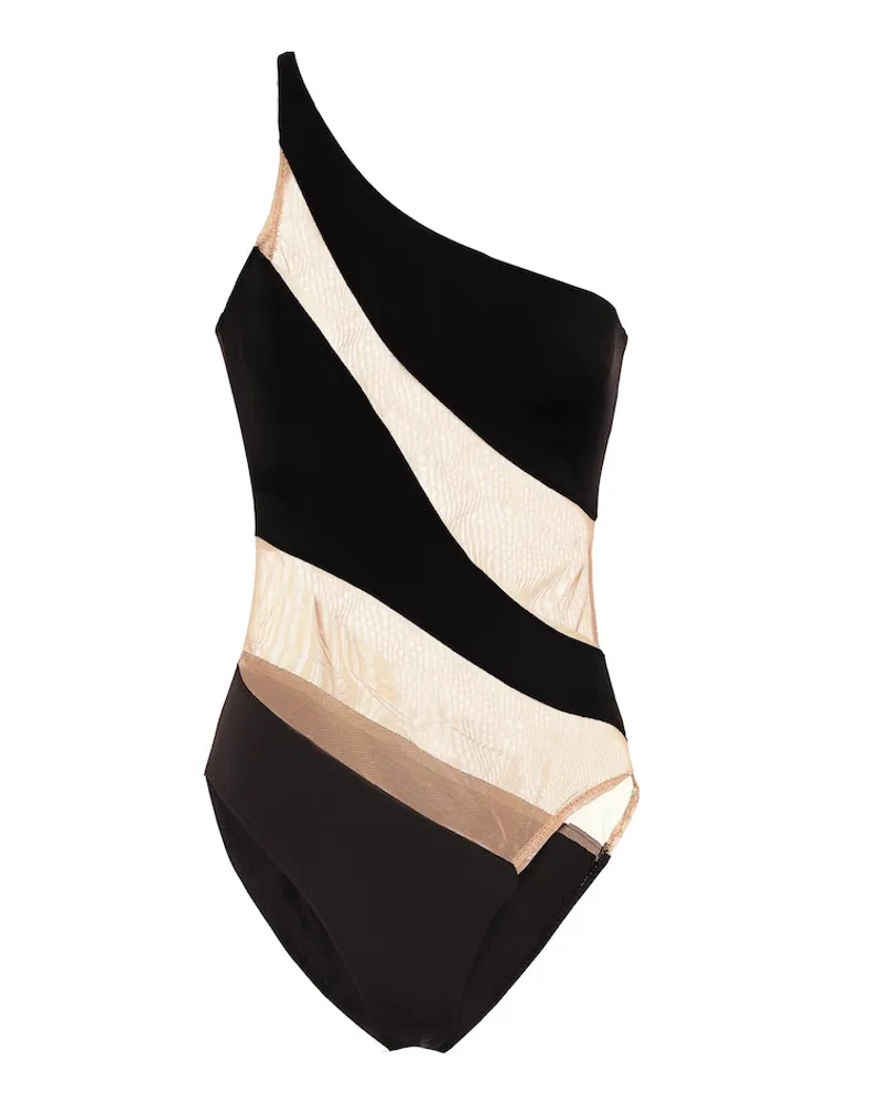 Norma Kamali Costume intero Snake Nero