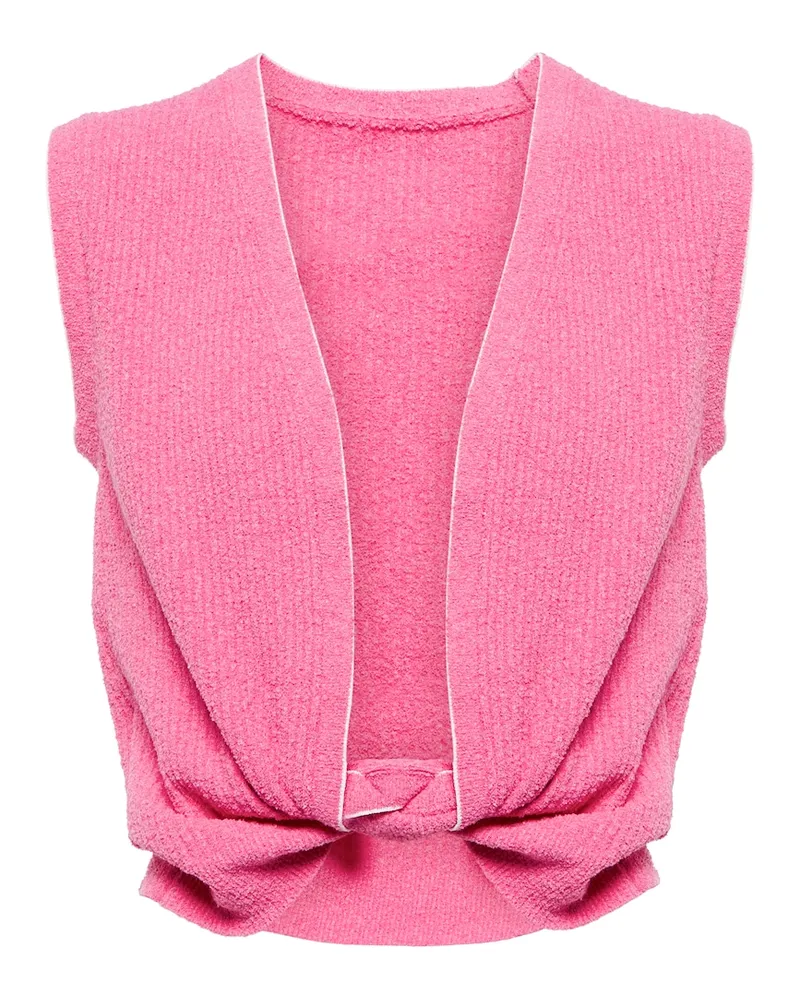 Jacquemus Gilet NouÃ© in misto cotone Rosa