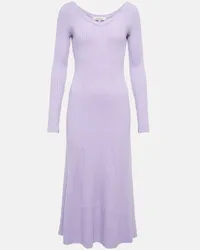 Dorothee Schumacher Abito midi in misto lana Viola