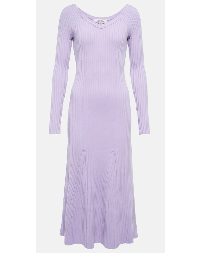 Dorothee Schumacher Abito midi in misto lana Viola