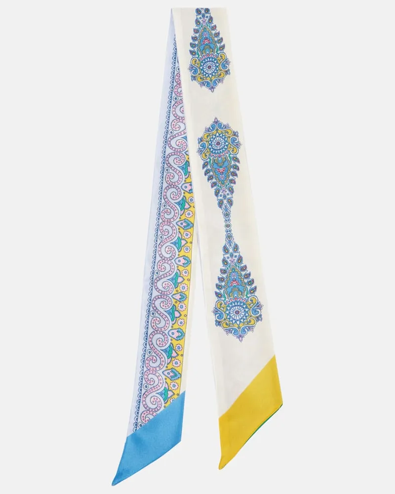 Etro Foulard in seta con stampa paisley Multicolore