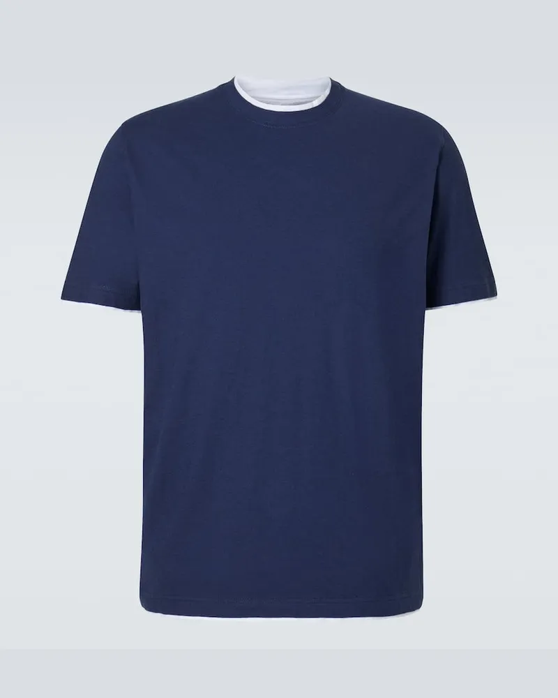 Fedeli T-shirt in jersey di cotone Blu