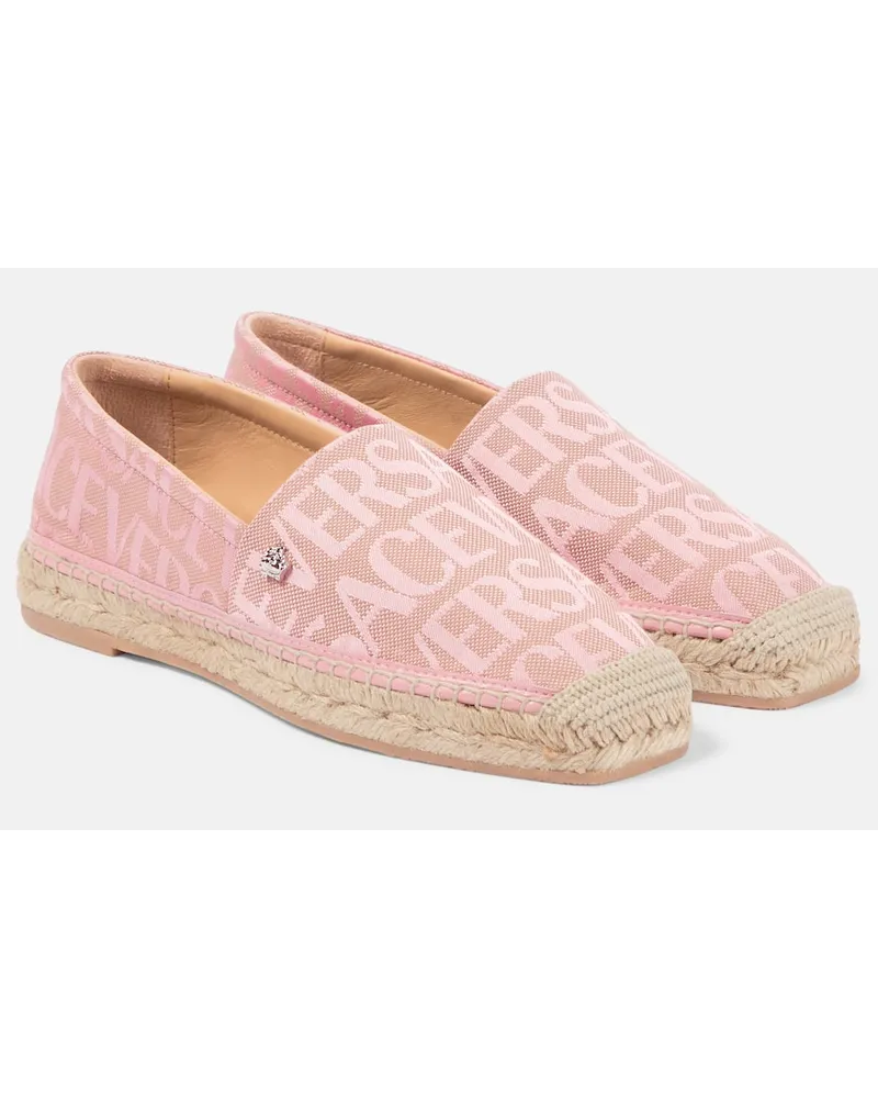 Versace Espadrillas in canvas stampa Versace Allover Rosa