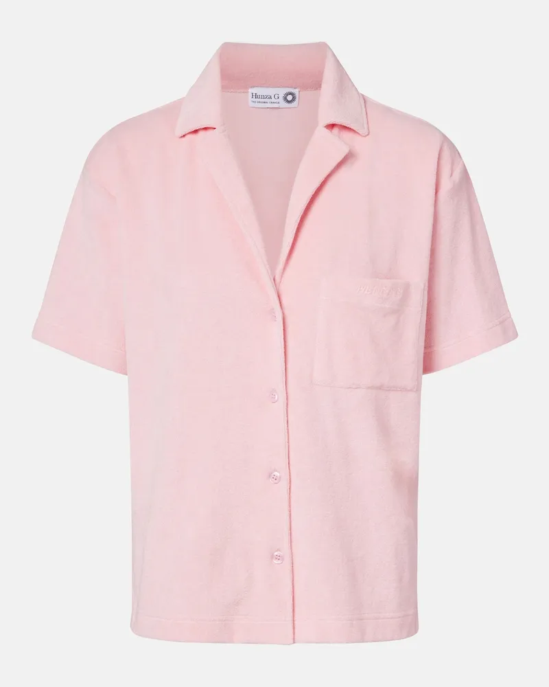 Hunza G Camicia Resort in spugna di cotone Rosa