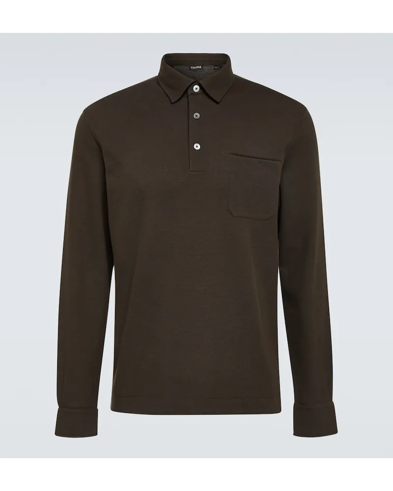 Ermenegildo Zegna Polo in cotone Marrone