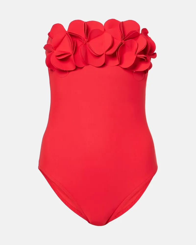 Karla Colletto Costume intero a fascia Tess Rosso