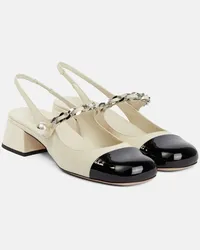 Miu Miu Pumps slingback in vernice Nero