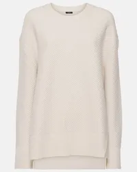 Joseph Pullover in misto lana a coste Bianco