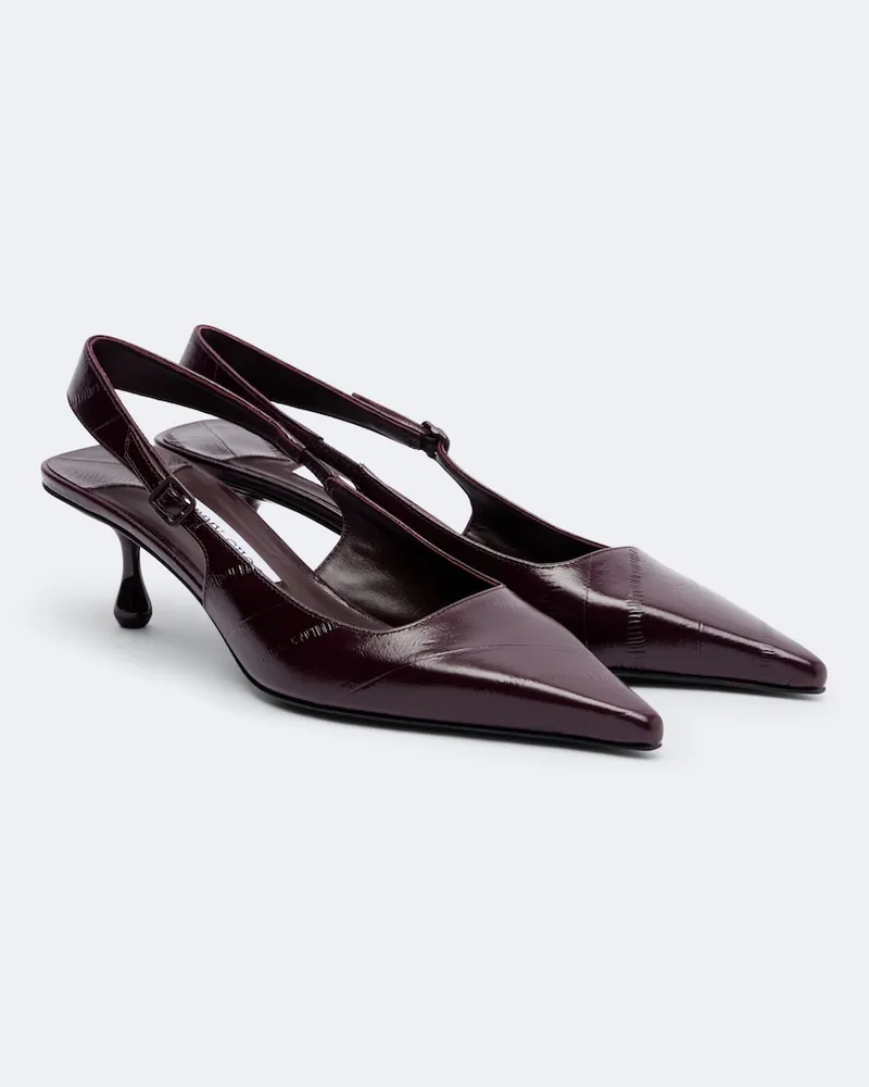 Jimmy Choo Pumps slingback Amel in pelle Borgogna