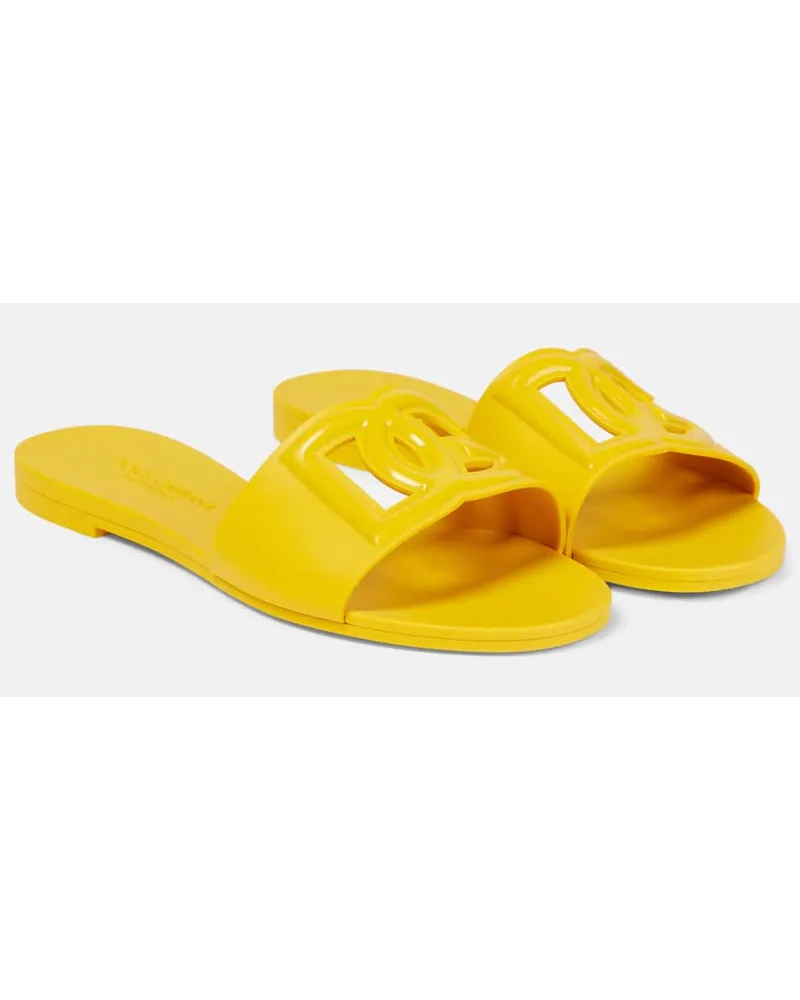 Dolce & Gabbana Sandali DG in gomma Giallo