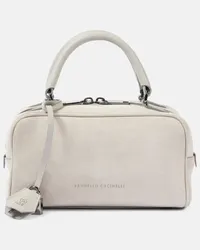 Brunello Cucinelli Borsa Small in suede Bianco