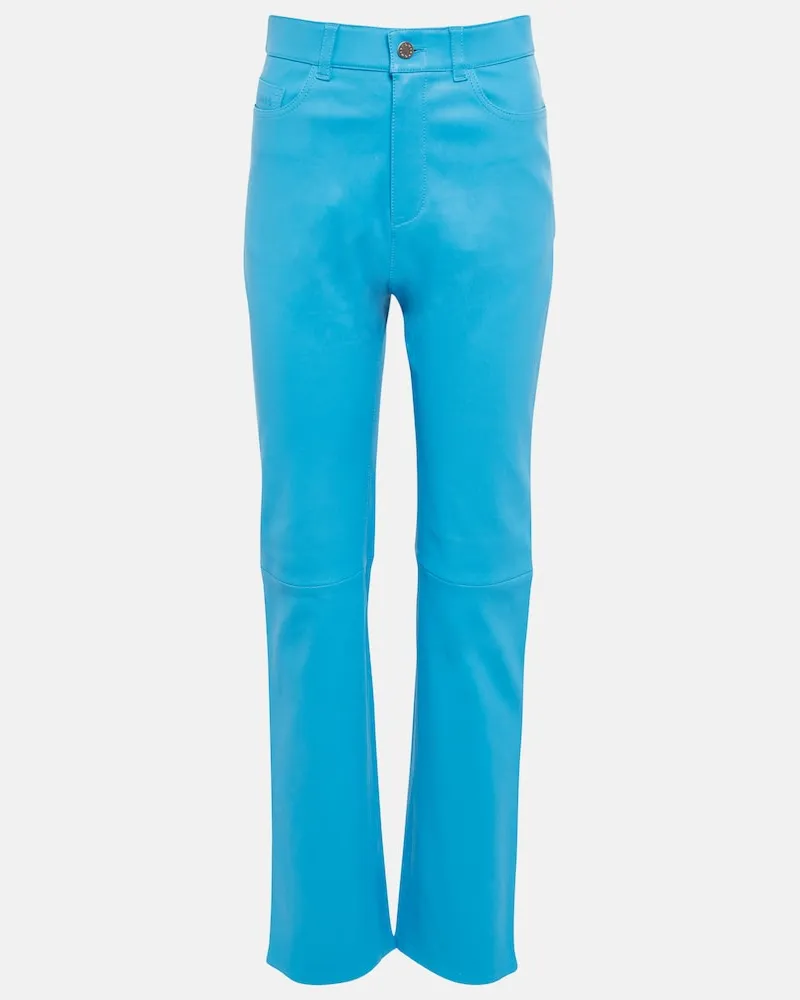 Stouls Pantaloni regular Terry in pelle Blu