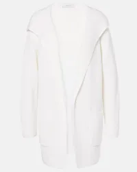 Max Mara Cardigan Finezza in lana con cintura Bianco