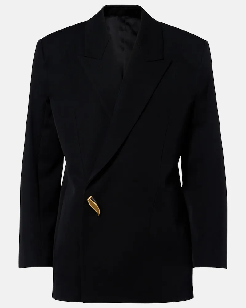 Bottega Veneta Blazer in lana doppiopetto Nero