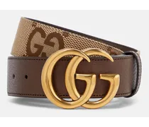 Gucci Cintura Jumbo GG Marmont Marrone