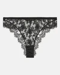 Dolce & Gabbana Slip in pizzo di misto cotone Nero