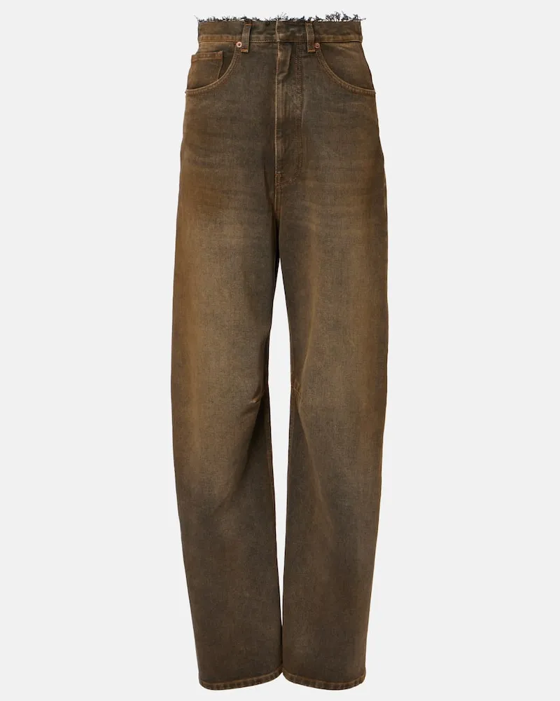 Maison Margiela Jeans a gamba larga Marrone