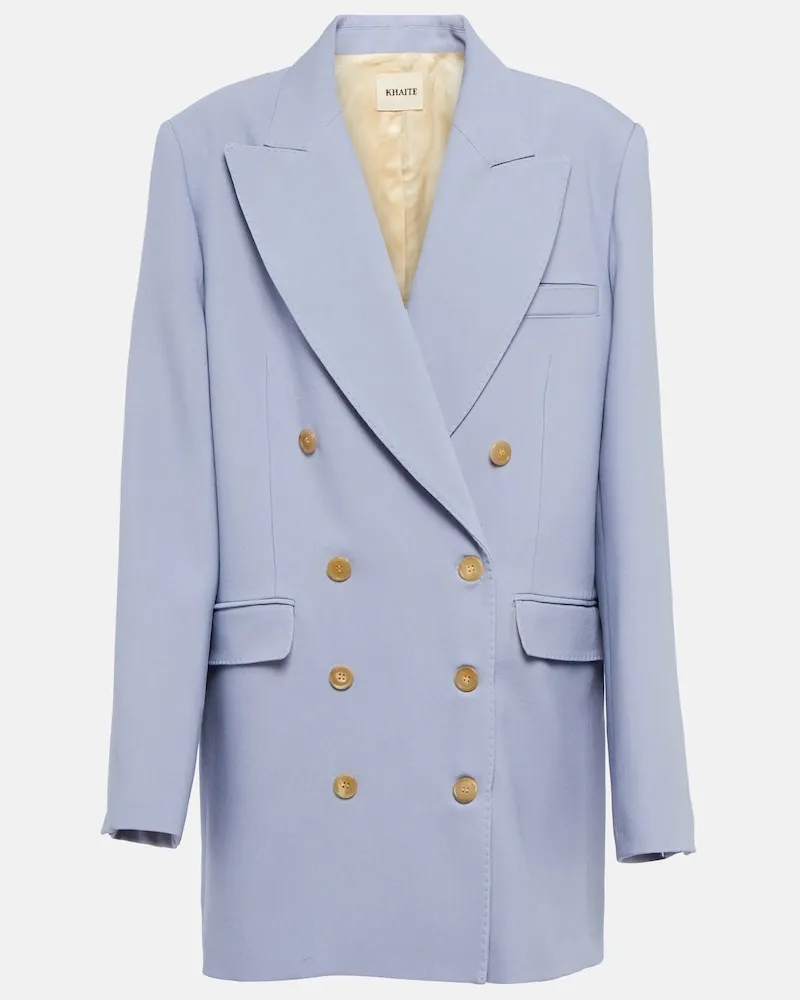 KHAITE Blazer Balton in misto lana Blu