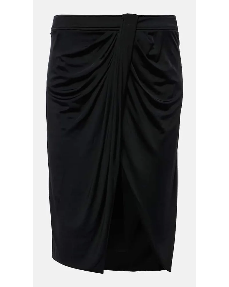 Tom Ford Gonna midi in jersey Nero