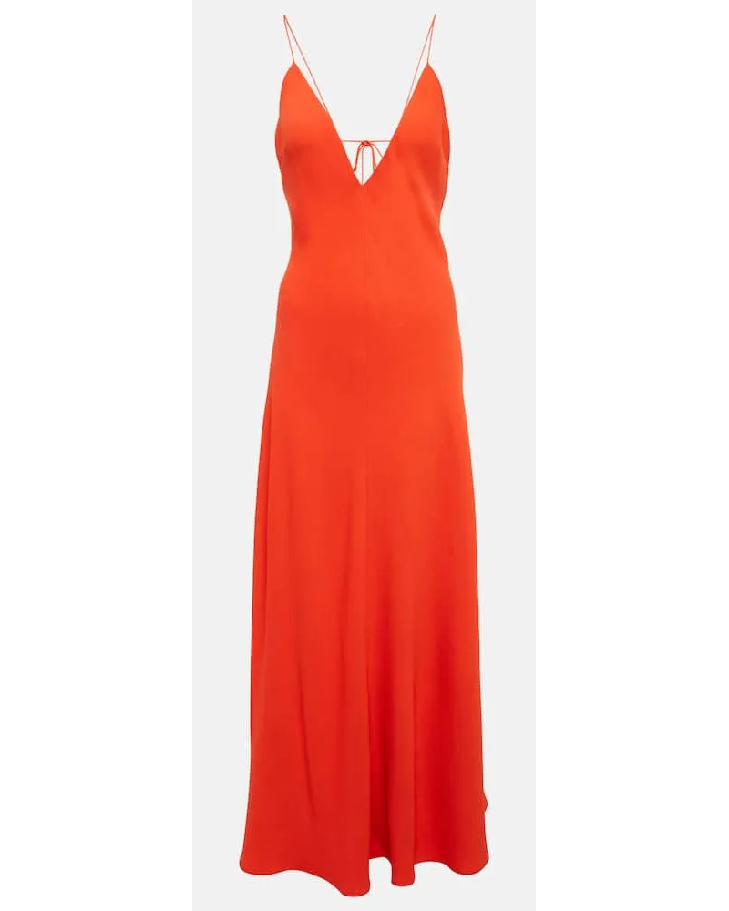 Stella McCartney Abito lungo in crÃªpe Rosso