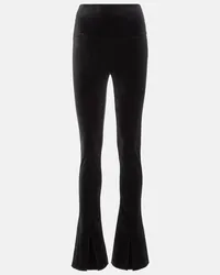 Norma Kamali Leggings Spat in velluto stretch Nero