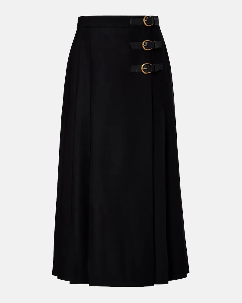 Chloé ChloÃ© Gonna midi in lana vergine Nero