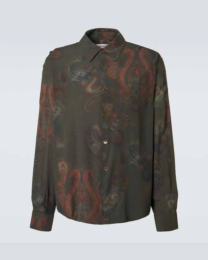 Our Legacy Camicia Beyond con stampa paisley Verde