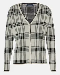 Max Mara Cardigan Giara in lana a quadri Grigio